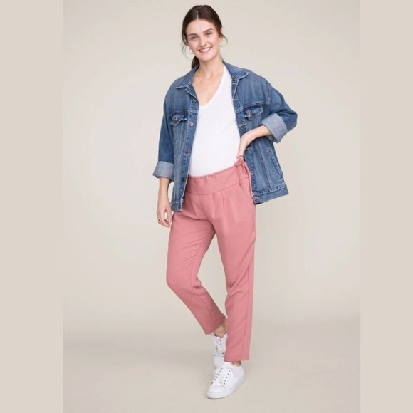 Hatch Maternity Women's THE JENSIE PANT Cropped w/Pockets Vintage Rose - Medium - Picture 11 of 11